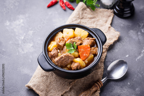 Beef stew with potato and carrot