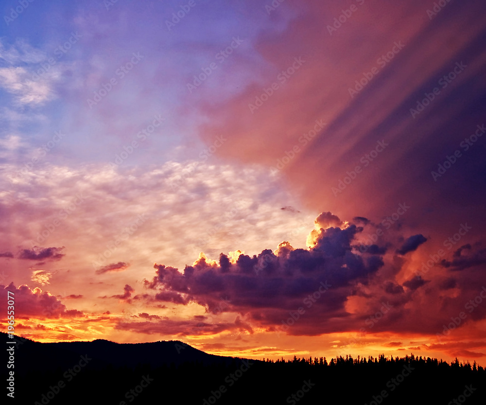 Fototapeta premium While in Jackson, Wyoming I was able to shoot this beautiful image at sunset.