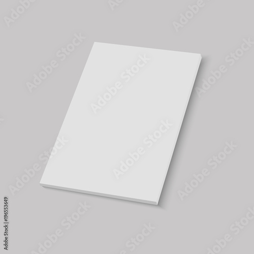 Realistic blank closed magazine mockup template. Vector.