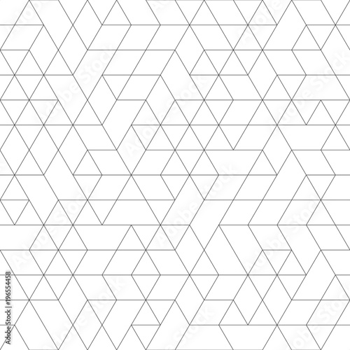 Seamless black and white background for your designs. Modern ornament. Geometric abstract pattern