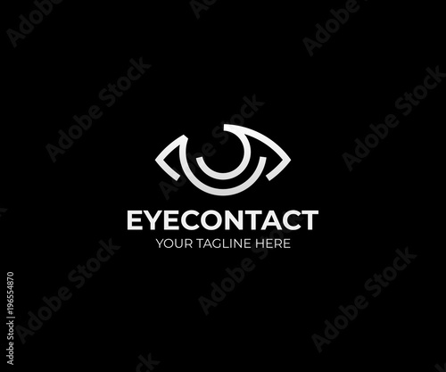 Fototapeta Naklejka Na Ścianę i Meble -  Eye vision logo template. Eyeball vector design. Optical logotype
