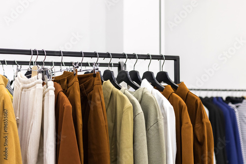 Obraz na plátně Fashion luxury elegance clothes on the display shop
