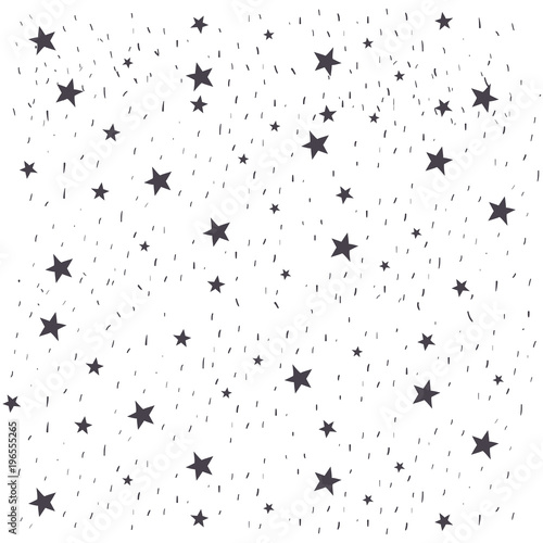 monochrome wallpaper with pattern of stars vector illustration