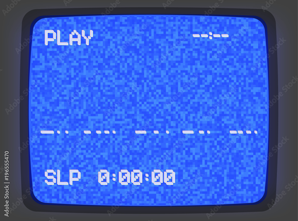 Vecteur Stock Vector VHS blue intro screen of a videotape player with