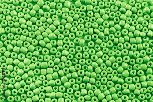 Green beads background texture