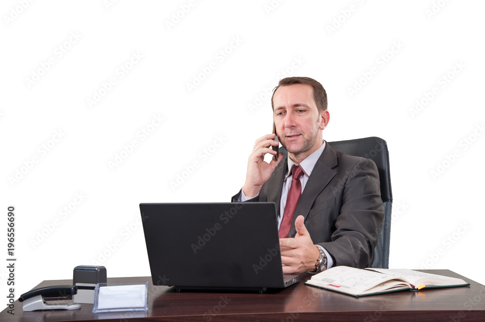 manager / background with manager in the office, on the top floor building, next to the white wall manager / background with manager in the office, on the top floor building, next to the white wall