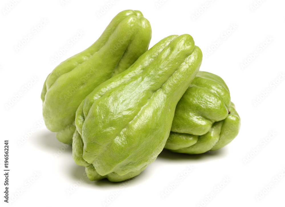 Chayote on white background Chayote on white background