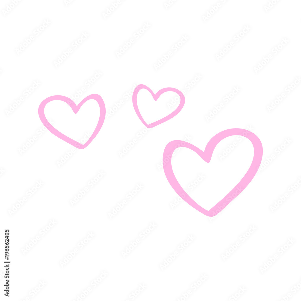 set of cute heart design icon. love concept. valentine day. vector illustration