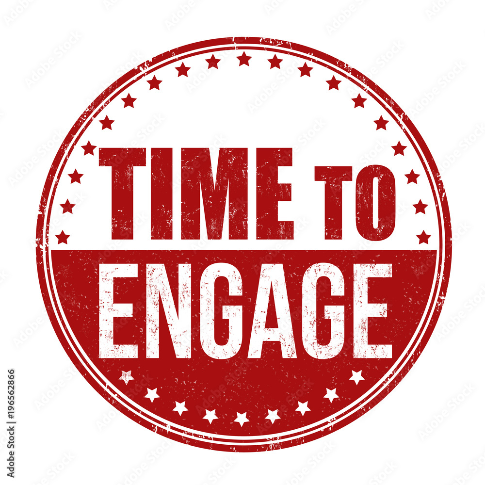Time to engage grunge rubber stamp Time to engage grunge rubber stamp