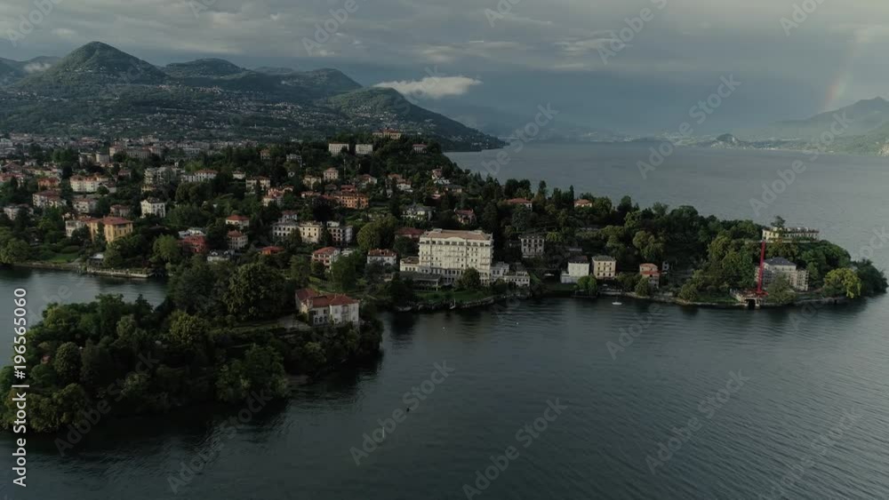Italian riviera houses drone flight near the mountains, Italy lake, drone 4k nature flight hootel Italian riviera houses drone flight near the mountains, Italy lake, drone 4k nature flight hootel
