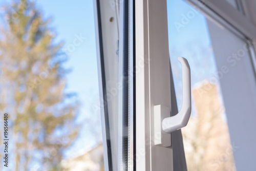 open plastic vinyl window