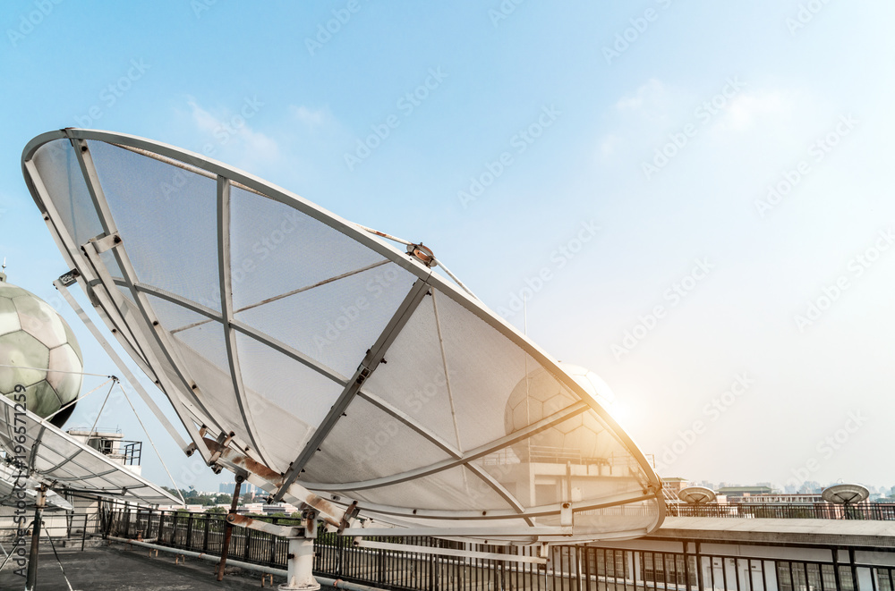 The weather station is on the roof The weather station is on the roof