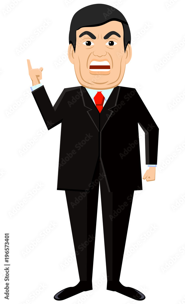 Angry and confident businessman vector image