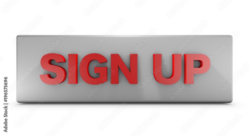 Sign Up 3D Text Sign Up 3D Text