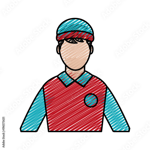 doodle man delivery courier wth hat and t-shirt uniform