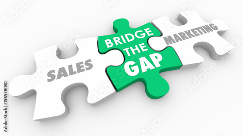 Sales Marketing Bridge the Gap 3d Illustration
