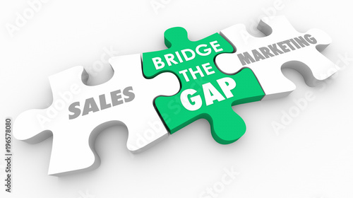 Foto Sales Marketing Bridge the Gap 3d Illustration
