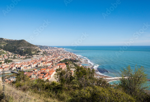 City of Italy Ventimiglia, top view