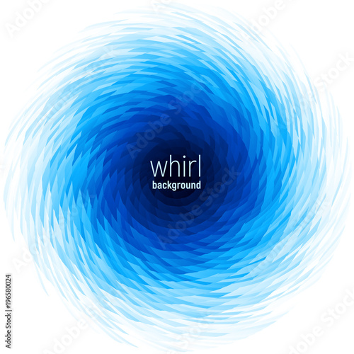 Abstract blue spiral whirl
