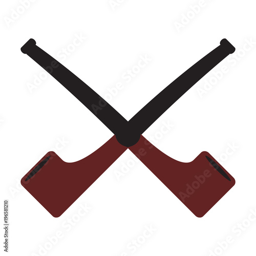 Pair of smoking pipes icon