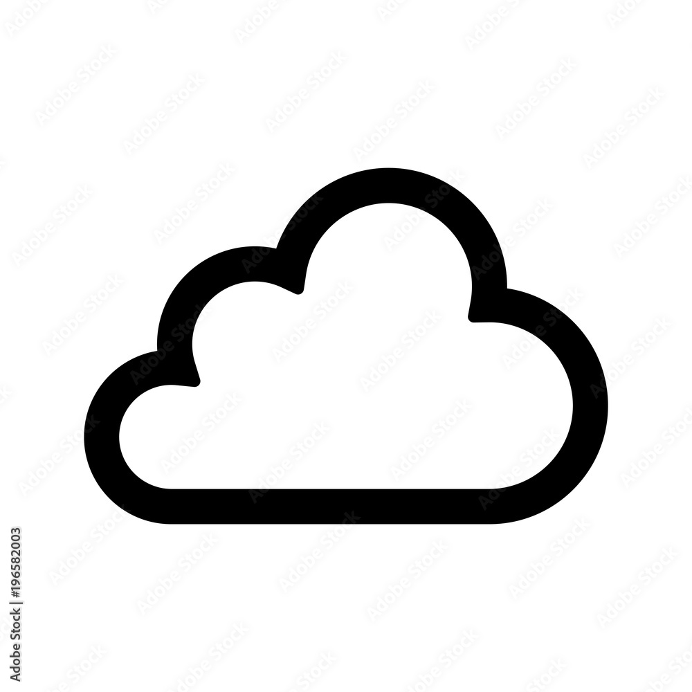 Naklejka cloud icon outline vector