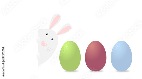 Karte mit Hase zum Osterfest