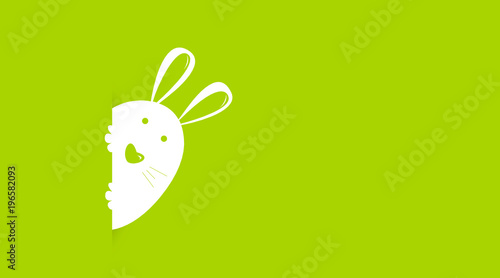 Karte mit Hase zum Osterfest