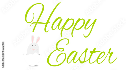 Karte mit Hase zum Osterfest