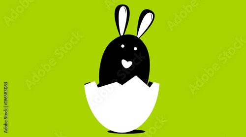 Karte mit Hase zur Osterzeit