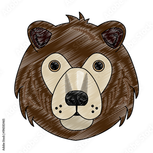 Bear Wild animal head vector illustration graphic design