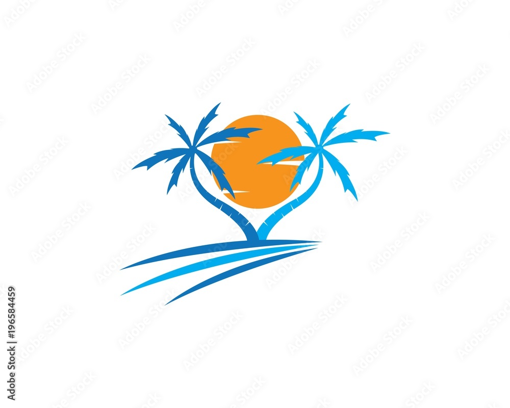 Palm tree logo template Palm tree logo template
