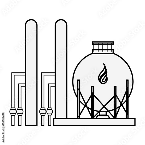 Natural gas factory vector illustration graphic design