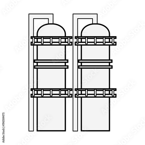 Natural gas factory vector illustration graphic design