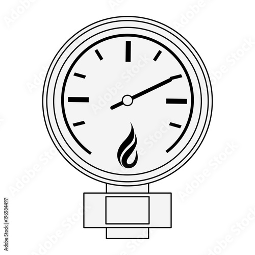 Natural gas pressure meter vector illustration graphic design
