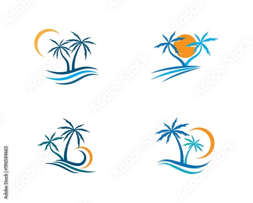 Palm tree logo template