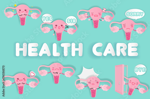 cute cartoon uterus