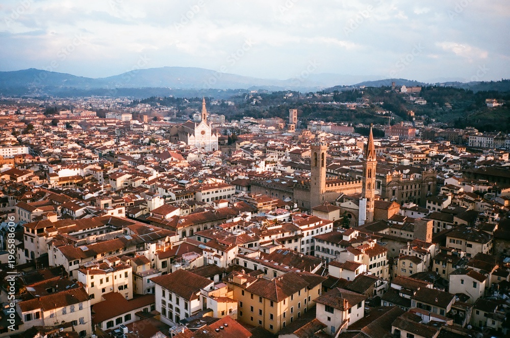 The sunset cityscape of Florence,Italy.