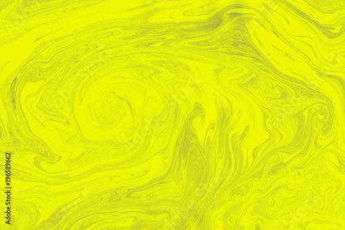 Suminagashi marble texture hand painted with yellow ink. Digital paper 933 performed in traditional japanese suminagashi floating ink technique. Good-looking liquid abstract background.