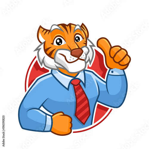 Fototapeta Naklejka Na Ścianę i Meble -  Businessman Tiger mascot character design