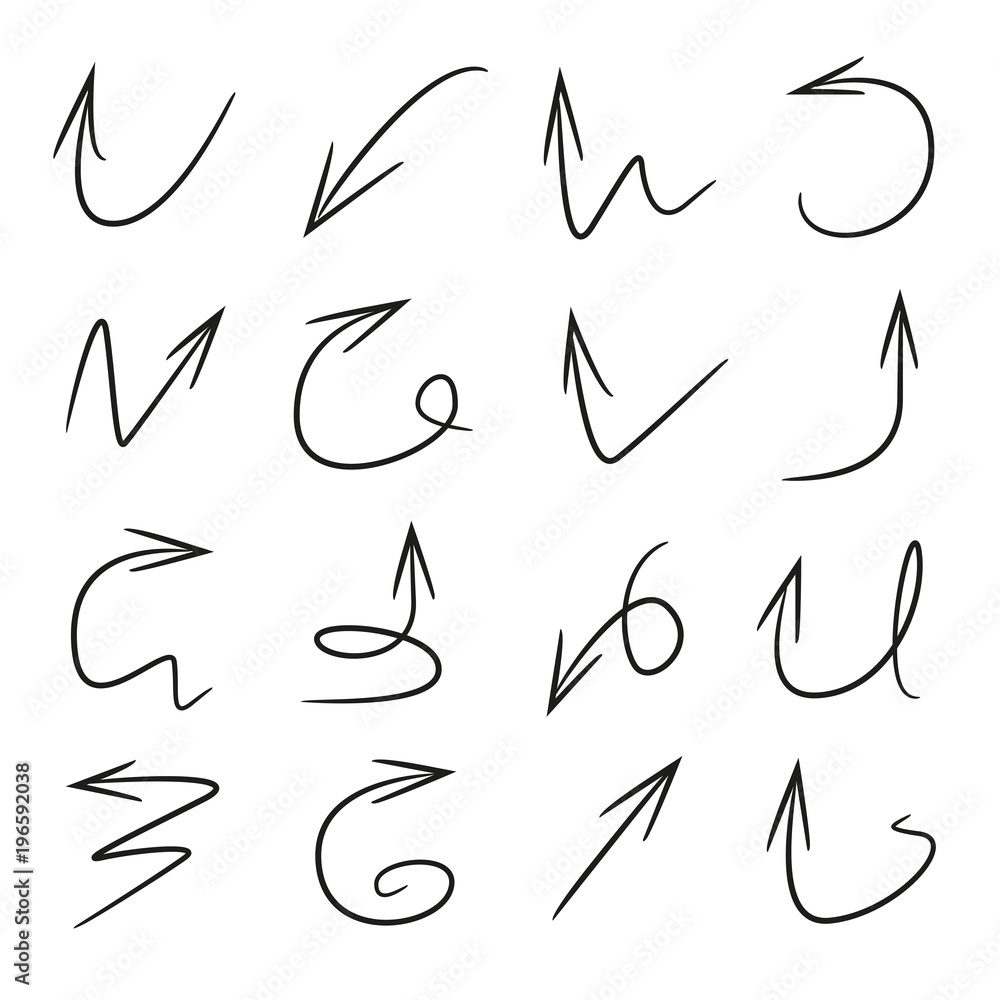 Obraz premium doodle arrows set