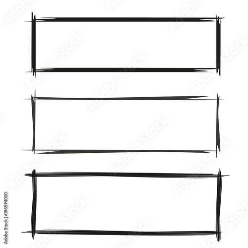 hand drawn diagram elements, arrows, circle and rectangle set