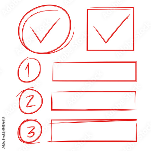 hand drawn check list