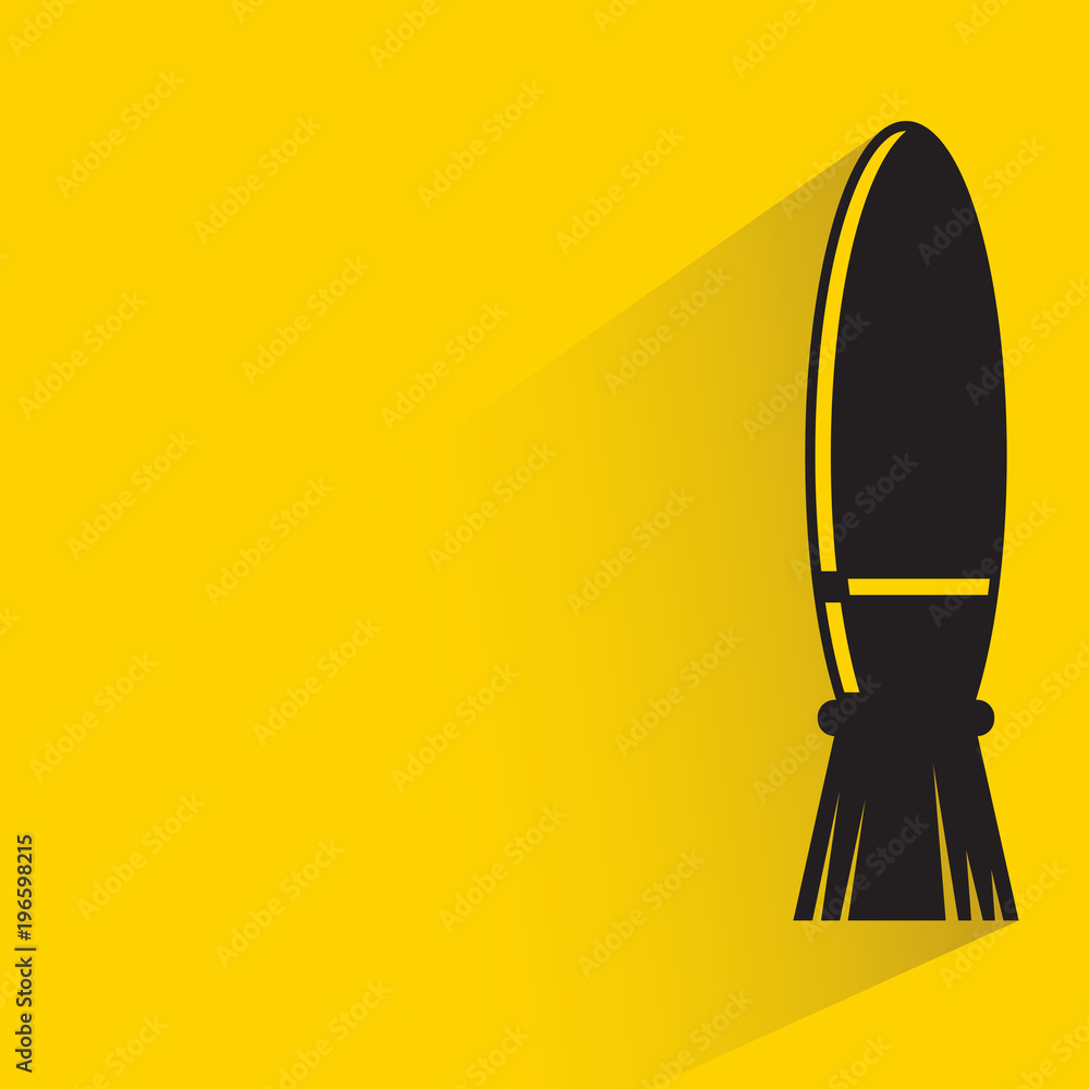 panting brush in yellow background panting brush in yellow background