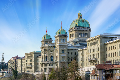 The Federal Palace Bundeshaus, the parliament building of Switzerland in Bern, the Capital of Switzerland.