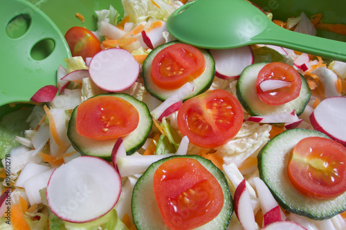 Healthy fresh vegetarian salad