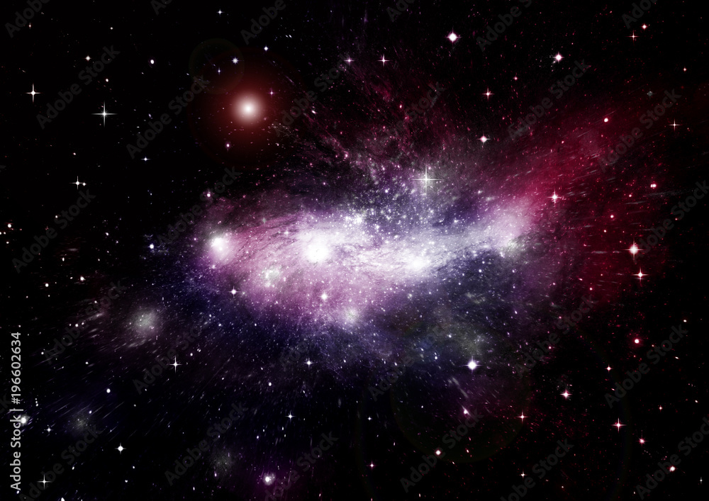 galaxy in a free space galaxy in a free space