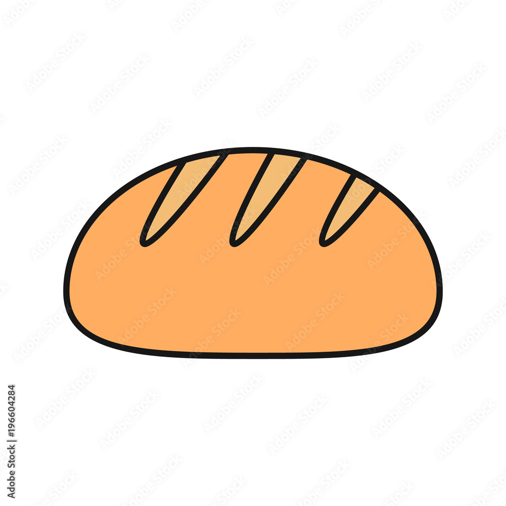 White round bread color icon White round bread color icon