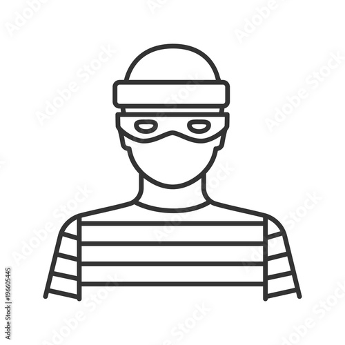 Robber linear icon