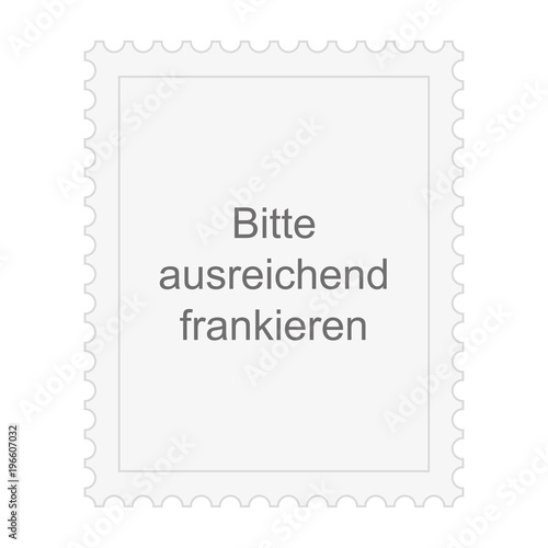 Briefmarke Bitte ausreichend frankieren
