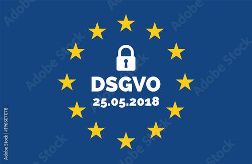 DSGVO Datenschutz-Grundverordnung Konzept Europa Flagge